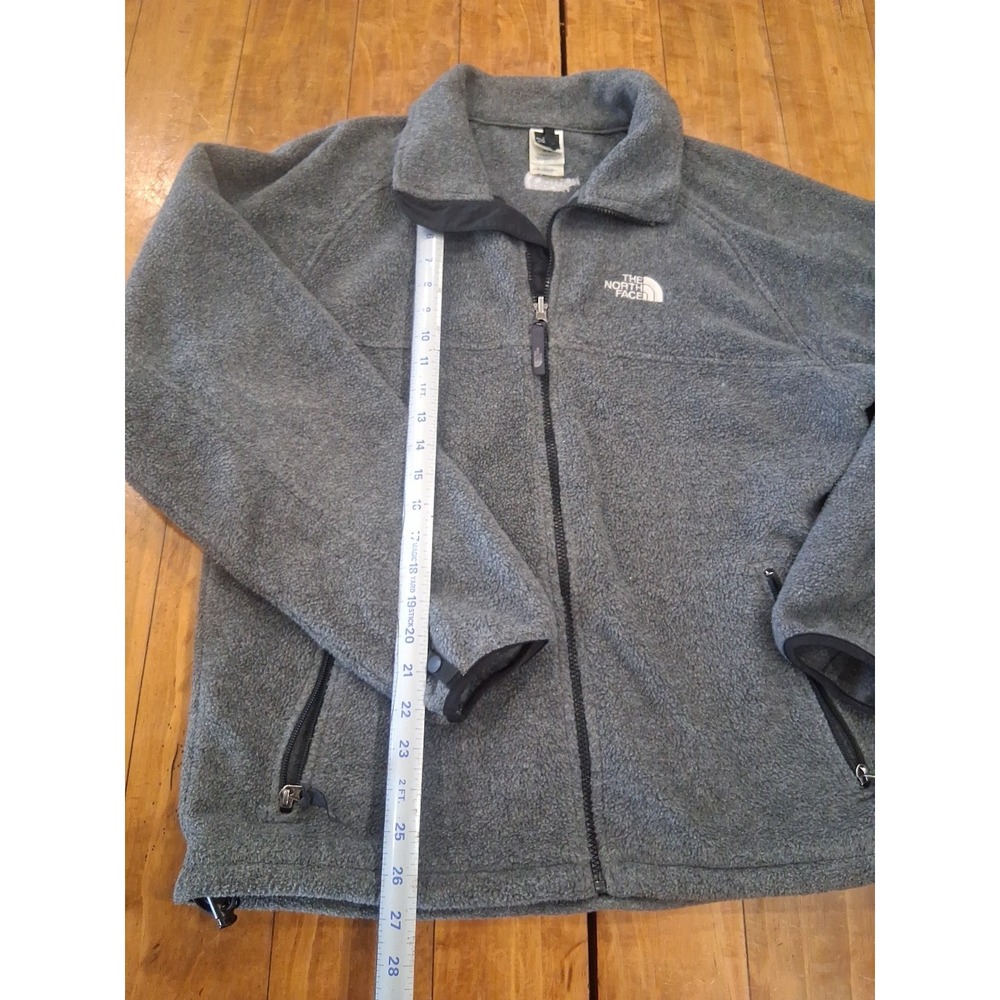 The North Face Full Zip Fleece Jacket Outdoor Hiking Gray Mens Size M TNF Polart - Picture 3 of 6